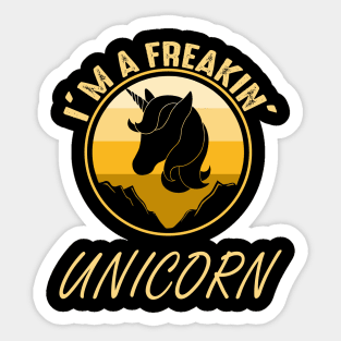 Freakin Unicorn Sticker